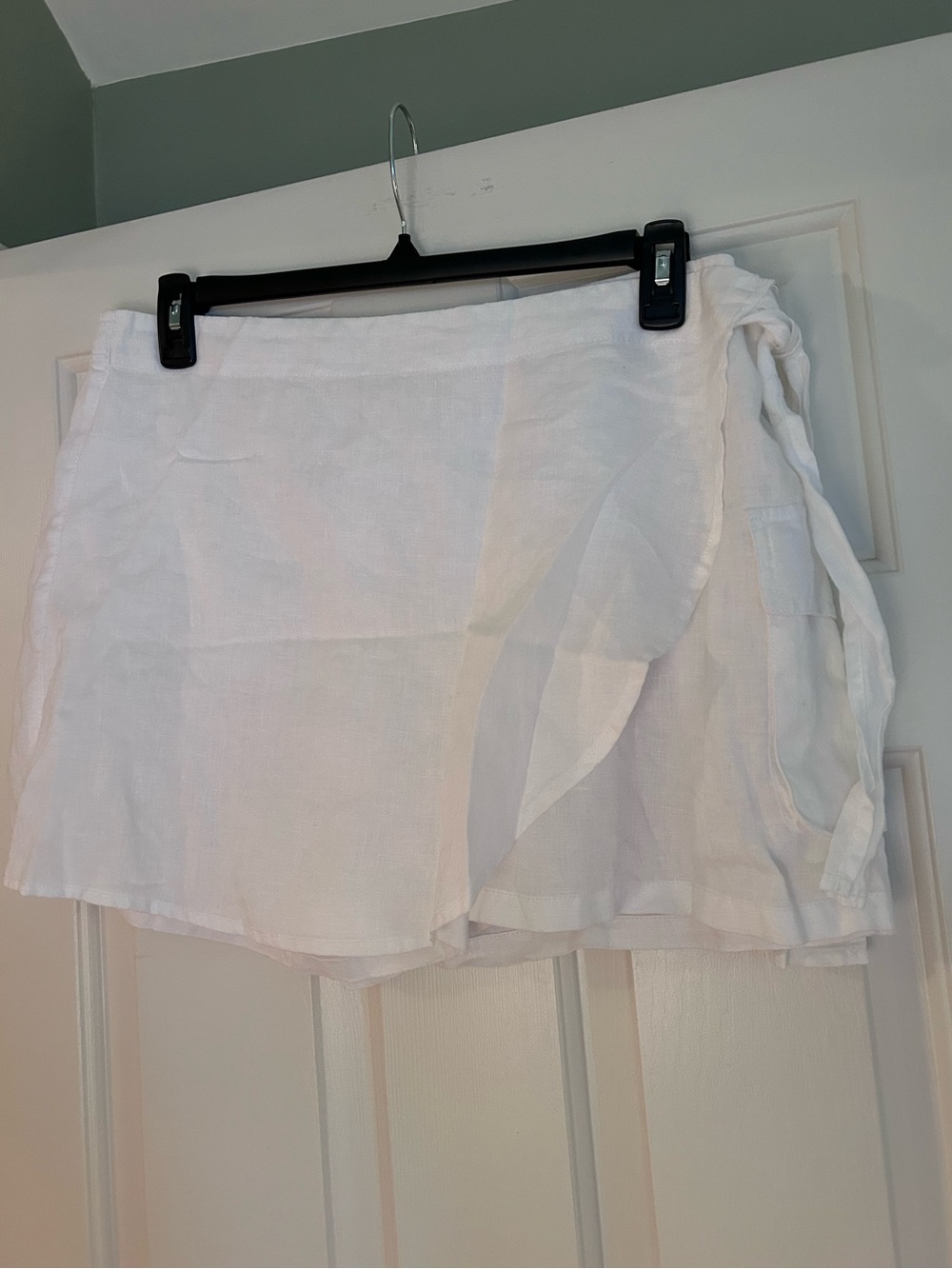 Joie White Linen Wrap Skort XL